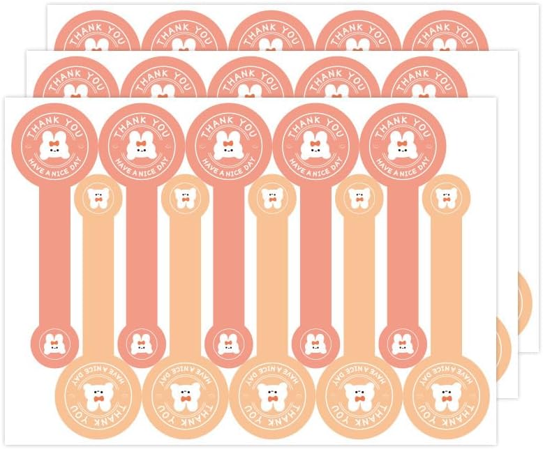 TanWillBe 100PCS Lollipop Shape Handmade Baking Stickers–Thank You Seals for Cake Boxes,Coffee Cups,Jars & Bottles–Long Closure Labels for Homemade Gifts Treats (Pink) - Image 1